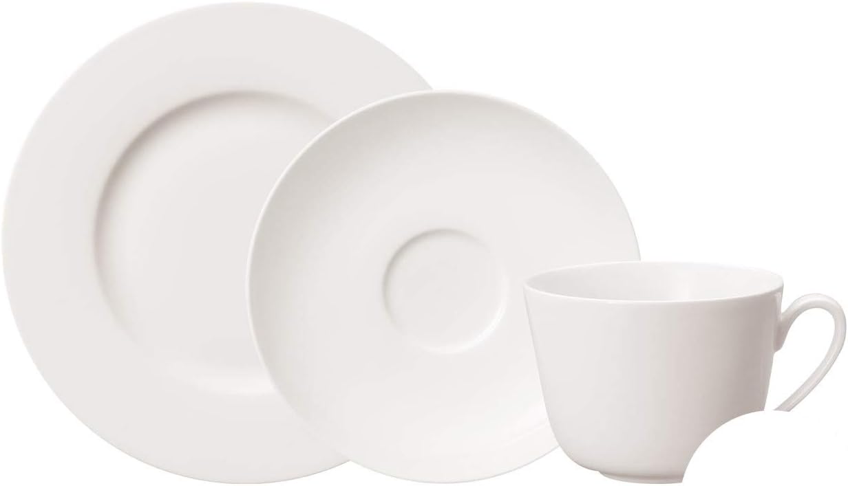 Villeroy & Boch Twist 6 People, 18 Pieces, Timeless Coffee Set, Premium Porcelain, White, Dishwasher-Safe