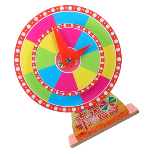 BRIGHTFUFU Rotating Prize Wheel for Prizes Fortune Game Wheel Tabletop Turntable Party Game Props