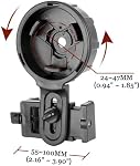 Gosky Spotting Scope Adaptateur de caméra intelligent, Adapteur de caméra télescopique, Monteur d'adaptateur de téléphone cellulaire pour monoculaire binoculaire