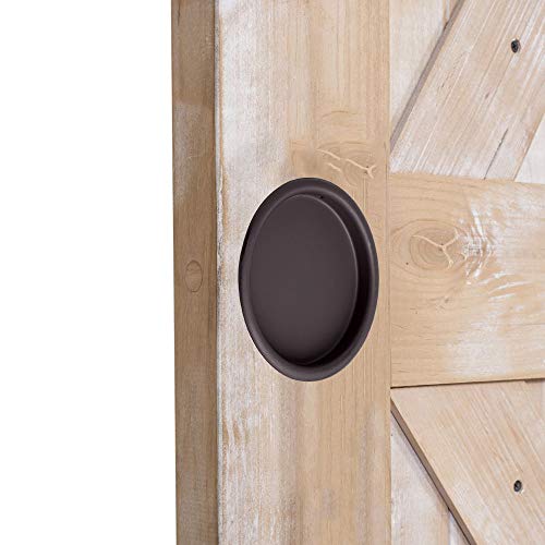6PCS Closet Door Finger Pull 2-1/8'', Oil Rubbed Bronze Round Inset Handle by DonYoung - Used condition - Image 2