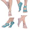 Hylaea Yoga Socks for Women with Grip & Non Slip Toeless Half Toe Socks for Pilates Ballet Barre Dance Kickboxing