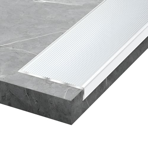 Nez de marche alu pour terrasses et couloirs profilé de finition 120cm couleur naturelle