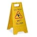 Produktbild Relaxdays Achtung Rutschgefahr Aufsteller, Englisch, Warnschild Caution Wet Floor, 2-seitig beschriftet, klappbar, gelb, 1 Stück