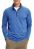 G Gradual Quarter Zip Pullover for Men Fleece Lined Sweatshirt Long Sleeve Winter Golf Shirt Mock Neck Polo Running Sweater, Royal Blue, Medium
