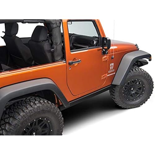 Barricade Rubi Rails | Heavy-Duty Steel Pinch-Seam Covers & Side Protection | Direct Bolt-On Fit | Compatible with 2007–2018 Jeep Wrangler JK 2-Door (Driver & Passenger Rails)