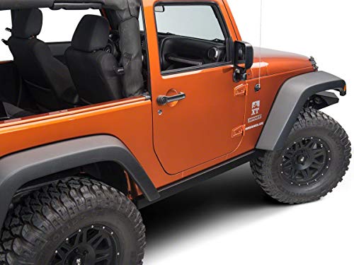 Barricade Rubi Rails; Textured Black Compatible with 07-18 Jeep Wrangler JK 2-Door