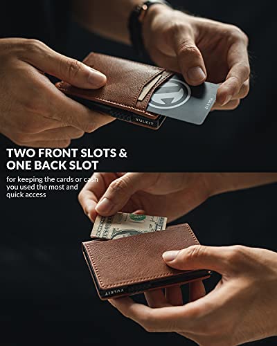 Vulkit Men's Slim Wallet Pop Up Card Holder Rfid Blocking Metal Wallet Minimalist Design Holds Up To 11 Cards #TOP3