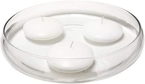 24 Pcs Unscented White Floating Disc Candle, Hand Poured Paraffin Wax Candles 3 Inch Diameter, Home Décor, Wedding Receptions, Baby Showers, Birthdays, Celebrations & Party Favors #TOP3