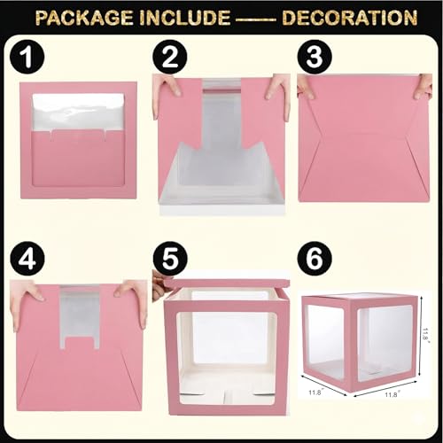 Image of Black and Pink Graduation Decorations Class of 2026 - Graduation Balloon Boxes, Balloon Arch Garland Kit, Fringe Curtains, Party Decorations 2026 for Any Grades