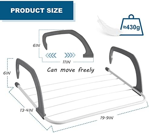 Rainberg 2 X 5 Bar Radiator Folding Airer Radiator Towel Holder Clothes Dryer Drying Rack Rail | Install on any Radiator in any room.