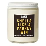 Smells Like a Padres Win Candle – Bourbon Vanilla Scented Soy Wax Candle – Baseball Fan Gift – Game Day Home Fragrance – Clean Burning Sports Candle