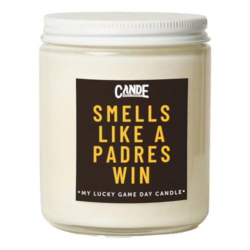 CANDECraftCo Smells Like a Padres Win Candle, Bourbon Vanilla