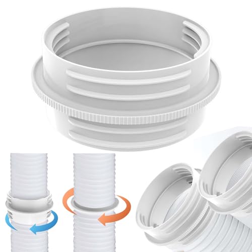 Klimaschlauch Adapter Weiß, FORMVERSITY Abluftschlauch Verbinder 130/150mm, Adapter Abluftschlauch 150mm Außengewinde, Klimaanlage Abluftschlauchs...