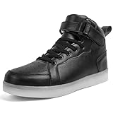 [Chaussures de haute qualité] Les chaussures lumineuses à LED sont fabriquées en cuir PU de haute qualité et la doublure en tissu de coton possède d'excellentes propriétés d'évacuation de l'humidité, gardant vos pieds au sec et offrant un excellent confort.