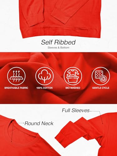 Image of STATUS MANTRA Women's Cotton Round Neck Regular Fit Sweatshirt | Full Sleeves and Smile Printed | Comfort Colour T-Shirt | Available in Multicolor & Size Small to 2XL