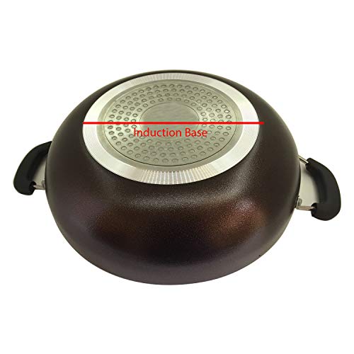 SHRIYA Wok antiadherente con tapa de vidrio 2.2 L miniatura 6