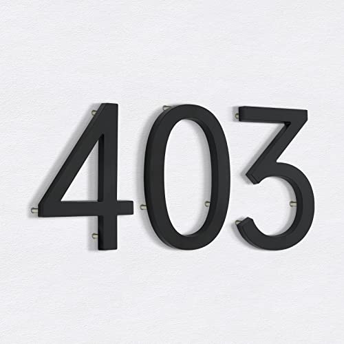 7 Inch Address Numbers For Houses ,Modern House Numbers For Outside Street Metal Black Large House Numbers Door Numbers For House Numbers For Address On House Floating Flush Mount Zinc Alloy Black Number 9 #TOP3