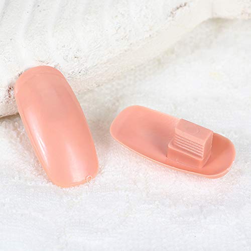 Andoer 100 peças de reposição de pontas de unhas para prática de treinamento de unhas Visor de unhas