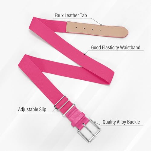 Classic Elastic Baseball Belt, Adjustable Softball Uniform Belts for Youth & Adults4