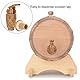 Ejoyous Retro Timber Port Barrel, Handgefertigte Eiche Oak Oak Timber Vintage Wood Oak 1.5L Fassungsvermögen Lebensmittelechte Aluminiumfolie für Whisky(5L, White)