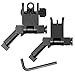 SOUFORCE New Tactial Front and Real Flip up 45 Degree Offset Rapid Transition Backup Iron Sight for AR15