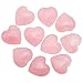 SUNYIK Natural Rose Quartz Pocket Mini Puff Heart Worry Healing Palm Stone Pack of 10(0.5