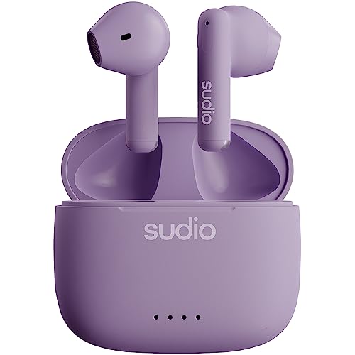 Sudio Auriculares A1 morados con Bluetooth, Control táctil con Base de Carga...