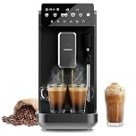 Cecotec Cafetera Superautomática con Vaporizador y Unidad de Procesado 20g Cremmaet Lungo Steam. 19Bares, Thermoblock, 5 Bebidas, 5 Niveles Molido, Descalcificación, Depósito 2L, Pantalla Táctil