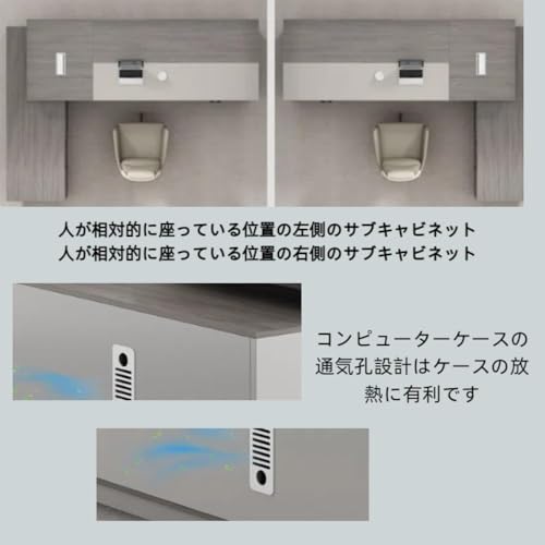 オフィス家具マネージャー用オフィスと椅子のセット、事務机、経営者用、社長用テーブル、シンプルでモダンな大型 (200*160*75cm) [並行輸入品] [2]