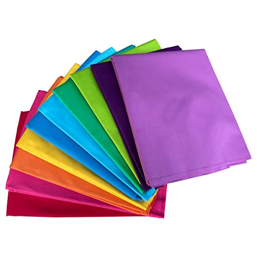 Lenailin 50Pcs 8" X 8" 10 Solid Colors Quilting Fabric 100% Cotton Bundle Squares For Quilting Sewing Precut Squares Sewing Quilting Patchwork Scraps For Diy Crafting #TOP26