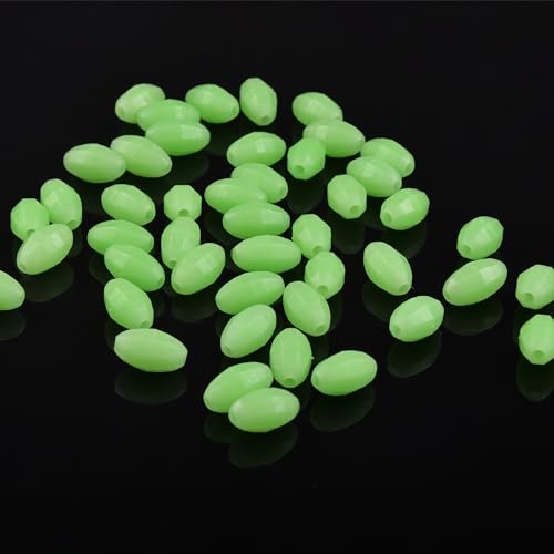 image for AGOOL Glow Fishing Beads Saltwater, 100/200 pcs Luminous Fishing Beads