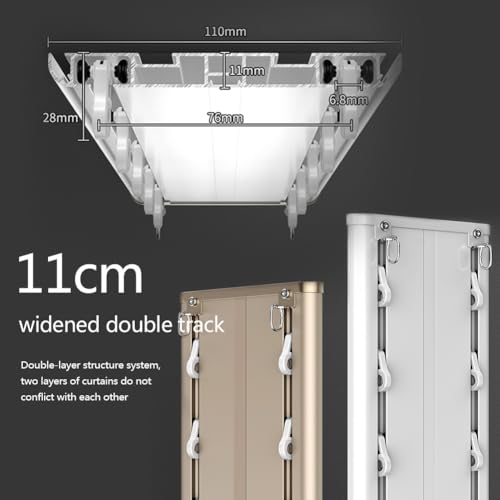 Podwójny tor do montażu sufitowego do kampera 340 cm kolor szampański idealny do płynnej pracy trwały system prętów sufitowych