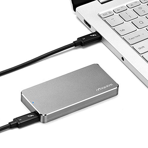 Thunderbolt 3 PCIe NVMe (M-Key) M.2 2280 SSD Boîtier, TB3 Portable Externe Solid State Drive Cas (M.2 SSD n'est Pas l'intérieur)