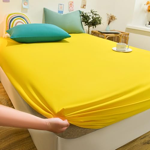 Protège-matelas 180x200x25cm en coton blanc, alèse de lit extensible et housse de protection - 4