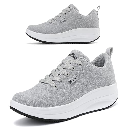 RUIDENG Slip Resistant Work Shoes for Women Cushiony | Platform Womens Sneakers Easy On and Off | 2...