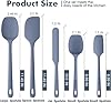 ChefAide 5 Pieces Silicone Spatula Set, Food Grade Rubber Spatula, Upgrade Strong Handle with Ergonomic Grip, Heat Resistant Up to 600°F for Nonstick Cookware, Cooking Blue #1
