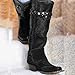 ZODOF botas altas mujer Retro Costilla Elegante Botas hasta la rodilla Grueso...
