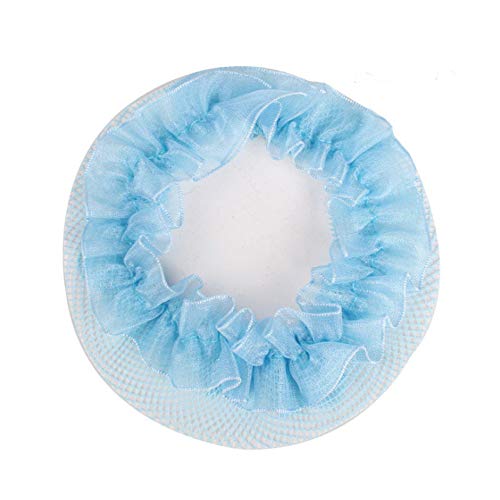 Bun Hair Nets - Women Girl Bun Cover Hair Net for Ballet Dance Skating (5 Pack) Blue