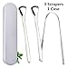 KICOFIT Tongue Scrapers Cleaner Stocking Stuffers for Kids Women Men Healthy Oral Care Tongue Cleaner Easy to Use, Help Fight Bad Breath (Silver)