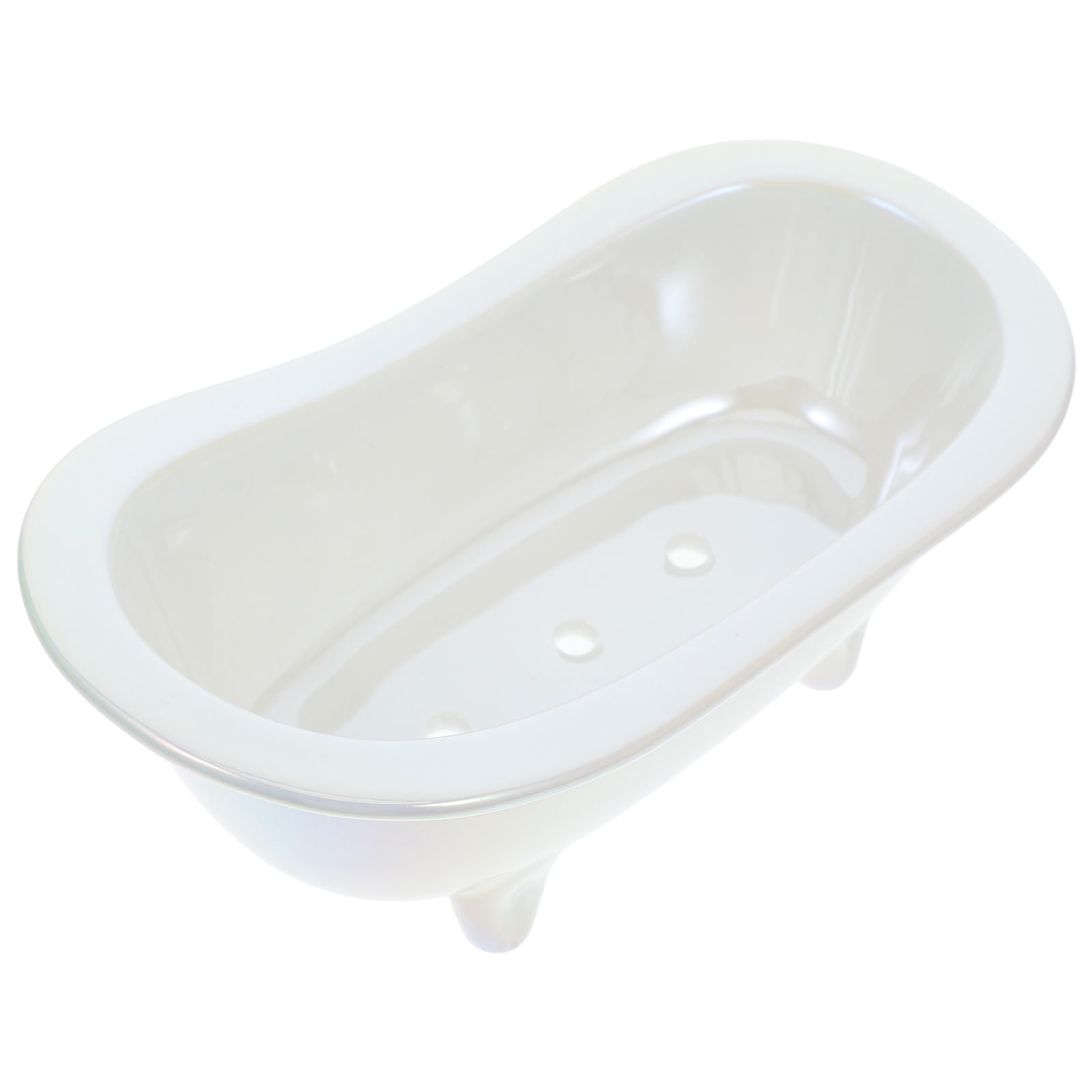 Porte-savonnette céramique auto-drainant mini bac rangement