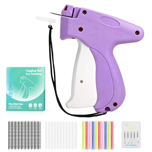 Image of Stitch Gun for Clothes, Handheld Quick Clothing Fixer | 3000 Fasteners (1000 Black /1000 White /1000 Color) + 6 Needles, for Quick Clothing Repairs, Retail Tagging, and Fabric Crafts