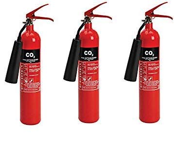 FireShieldPRO Carbon Dioxide Fire Extinguisher 2KG CO2 FireShield (Thrее Расk)