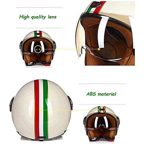 Chicti Open Face 3/4 Helmet Half Face Electric Safety Visor Adult Motorcycle Motorbike Scooter Adventure Style Cruiser Touring For Youth Men Women Dot/Ece Approved #TOP3