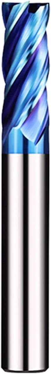 Tungsten Carbide End Mill Milling Cutter 4 Flutes HSS HRC 65° Flat End Mill 4 Flutes Tungsten Carbide Steel 1mm to 20mm CNC Lathe Machining Cutting Tool - Square Edge(D1.5xD4xL50)