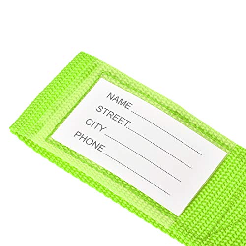 Image of uxcell Luggage Straps Suitcase Belts with Buckle Label, 2x78 2Mx5cm Adjustable PP Travel Bag Packing Accessories, Light Green 4Pcs