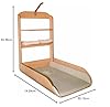 roba Cambiador Abatible de Pared en Madera Natural + Colchón Impermeable Liebhabaer - 2 Estantes Prácticos - Ahorra Espacio - Soporta Hasta 11 kg #1