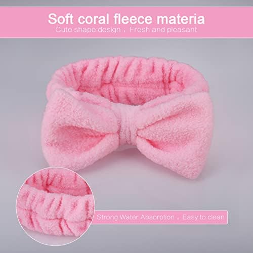 Zocipro 3 Pack Spa Headband, Facial Makeup Headbands for Women with 3 Silicone Face Mask Brush and 2 Washing Sponge, Elastic Skincare Headband For Facial Cosmetic Shower Yoga Sports