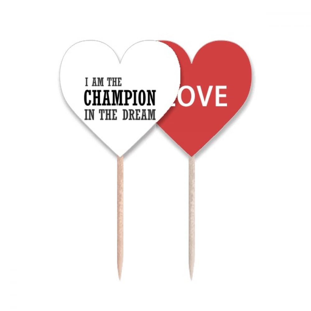 Cure-dents drapeau Love Heart cupcake pick pour décoration gâteau d'anniversaire