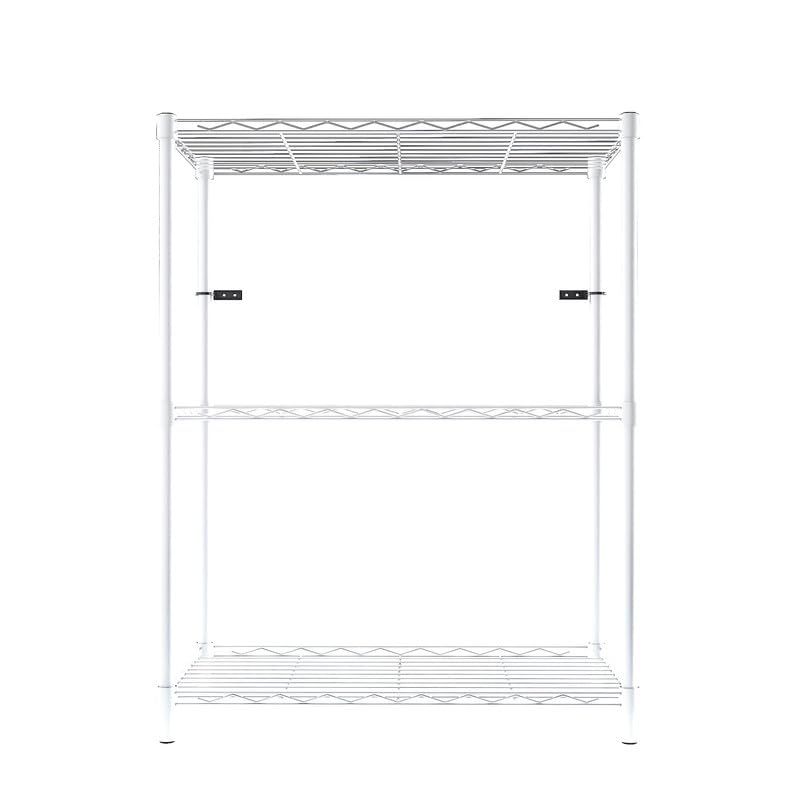 Image of 3-Shelves Heavy Duty Steel Storage Rack | Multipurpose Shelving Unit for Kitchen, Home & Utility