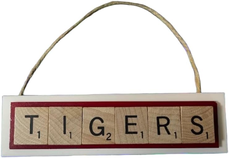 TIGERS Texas Southern University Christmas Ornament Letters Tiles